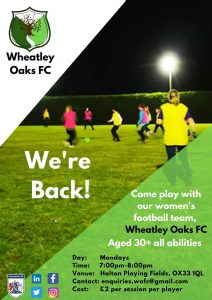 Wheatley Oaks is back on 29th March